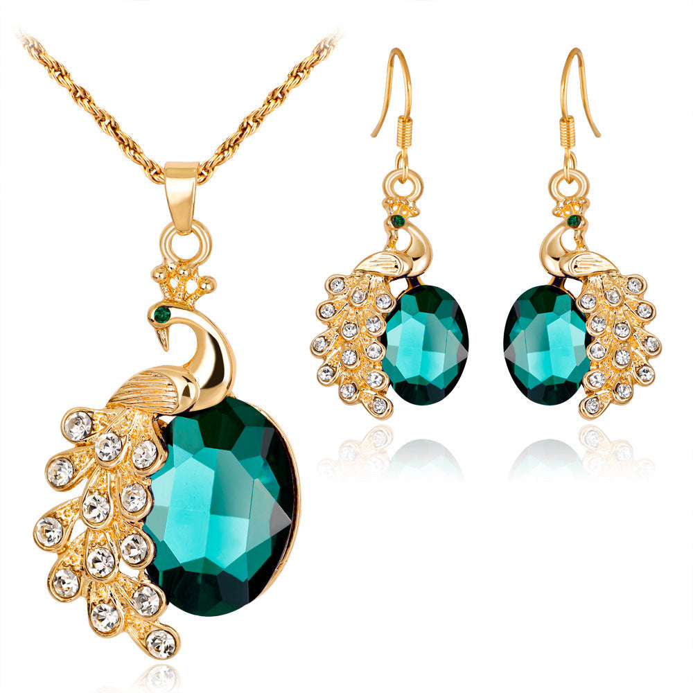 BLUE ZERCON NECKLACE AND EARINGS