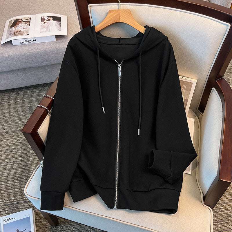 Plus Size Women's Sweatshirt Super Fat Fashion Cardigan Coat - watkins innovators