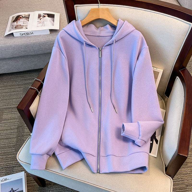 Plus Size Women's Sweatshirt Super Fat Fashion Cardigan Coat - watkins innovators
