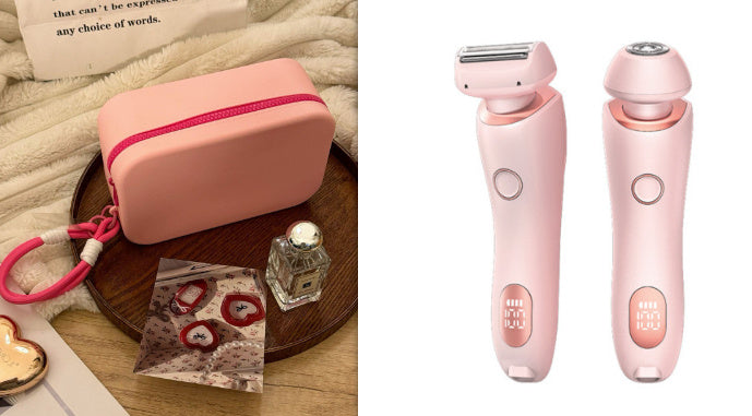 2 In 1 Hair Removal Epilator USB Rechargeable Trimmer Women Body Razor Face Leg Armpit Bikini Hand Pubic Shaver Hair Remover - watkins innovators