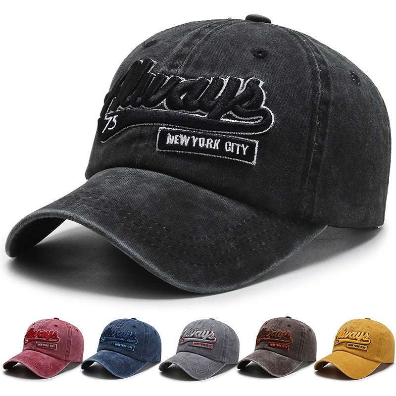 Washed denim casual baseball cap - watkins innovators