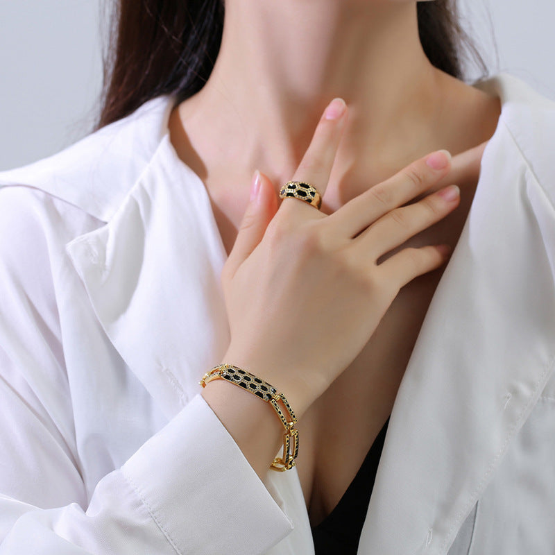 New Korean style diamond earring necklace set - watkins innovators