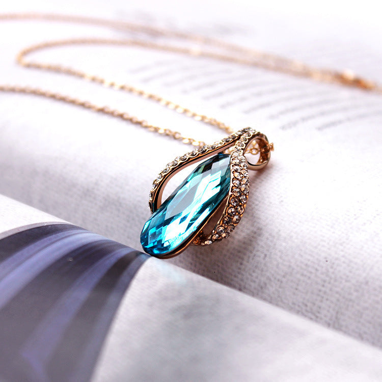 Gold-plated diamond earrings pendant set - watkins innovators