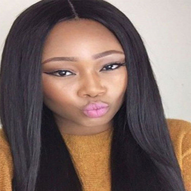 Black long straight hair wig cover - watkins innovators