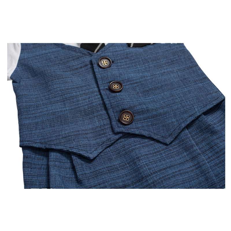 Summer New Baby Boy Jumpsuit Boys Gentleman Baby Children's Clothing - watkins innovators