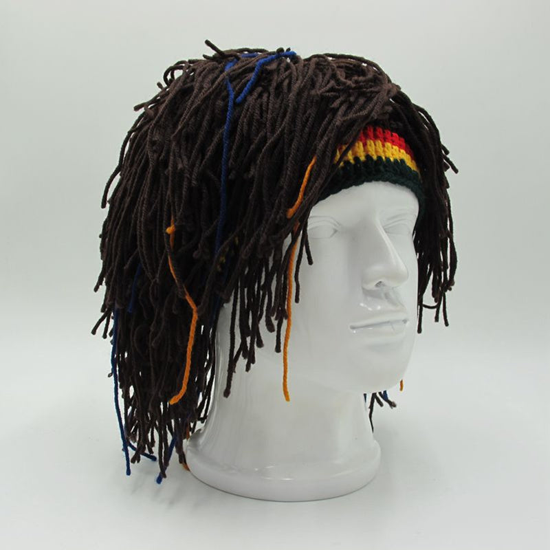 1Pc Reggae Jamaican Rasta Hat Dreadlocks Wig Caribbean Beret Cap Beret Dress Apparel Accessories Fashion Style New - watkins innovators