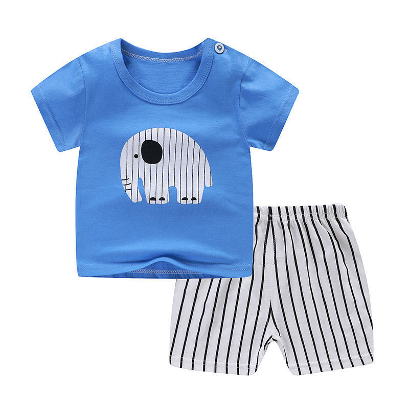 Summer Infant Newborn Baby Boy Clothes Children Clothing Set for Girls Kids T-Shirt Shorts 2PCS Outfits Cotton Casual Clothes - watkins innovators