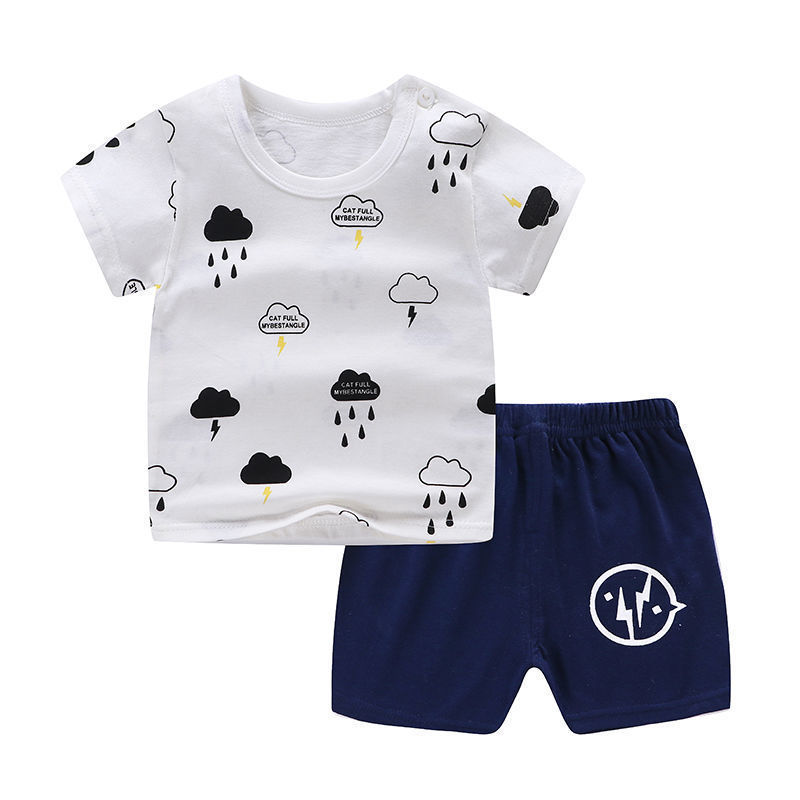 Summer Infant Newborn Baby Boy Clothes Children Clothing Set for Girls Kids T-Shirt Shorts 2PCS Outfits Cotton Casual Clothes - watkins innovators