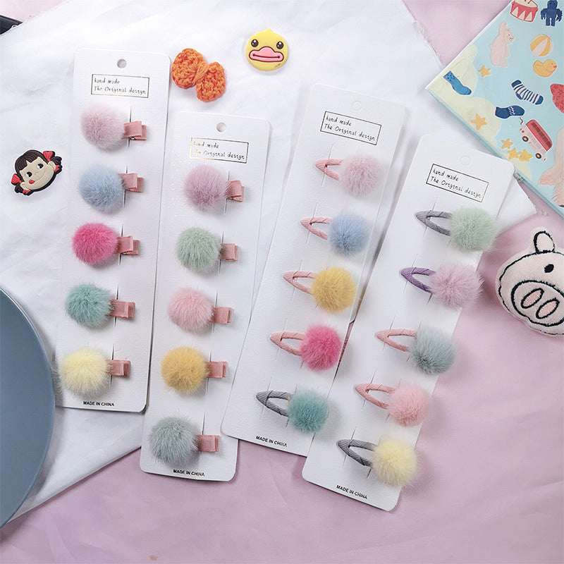 Children'S Hair Ball Hairpin Candy Color Mini Princess Hair Card Bangs Hair Accessories - watkins innovators