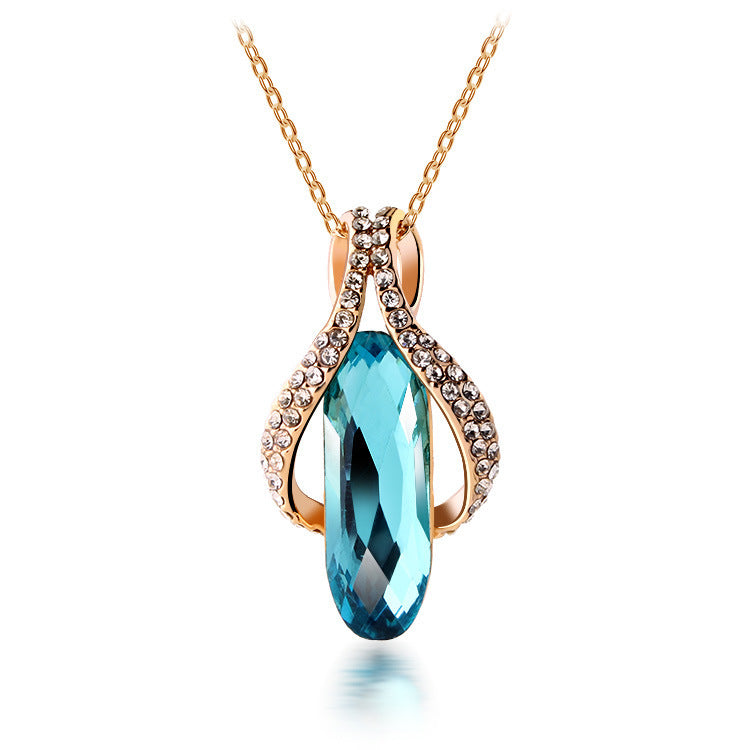 Gold-plated diamond earrings pendant set - watkins innovators