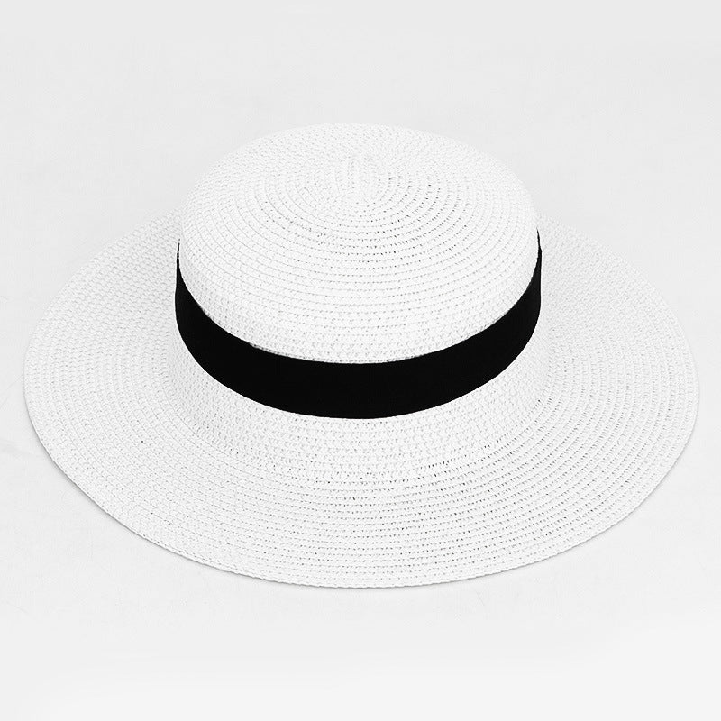 21 Color Square Buckle Dome Panama Lafite Flat Straw Hat - watkins innovators
