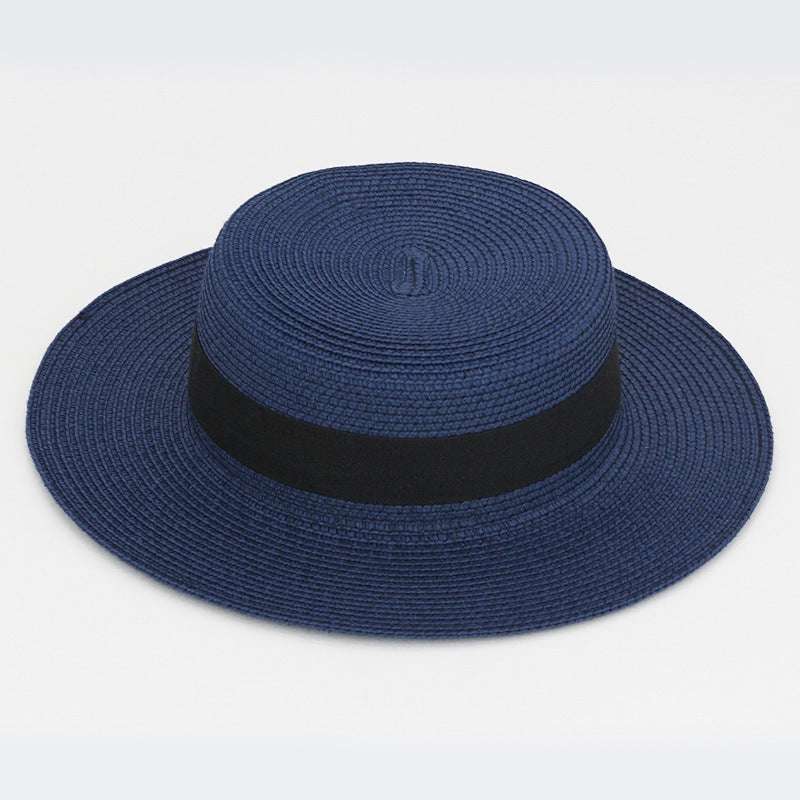 21 Color Square Buckle Dome Panama Lafite Flat Straw Hat - watkins innovators