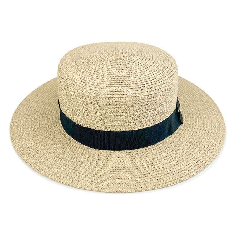 21 Color Square Buckle Dome Panama Lafite Flat Straw Hat - watkins innovators