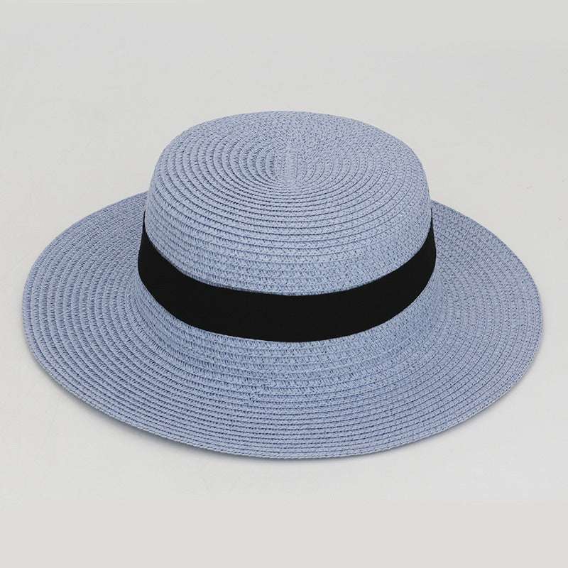 21 Color Square Buckle Dome Panama Lafite Flat Straw Hat - watkins innovators