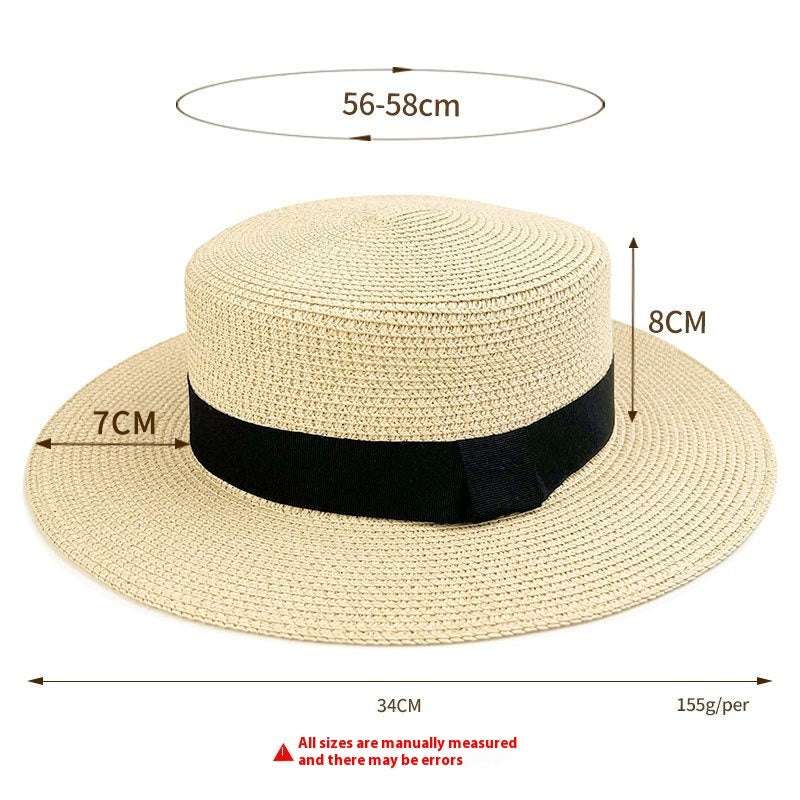 21 Color Square Buckle Dome Panama Lafite Flat Straw Hat - watkins innovators