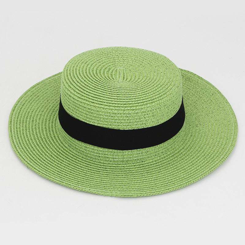 21 Color Square Buckle Dome Panama Lafite Flat Straw Hat - watkins innovators