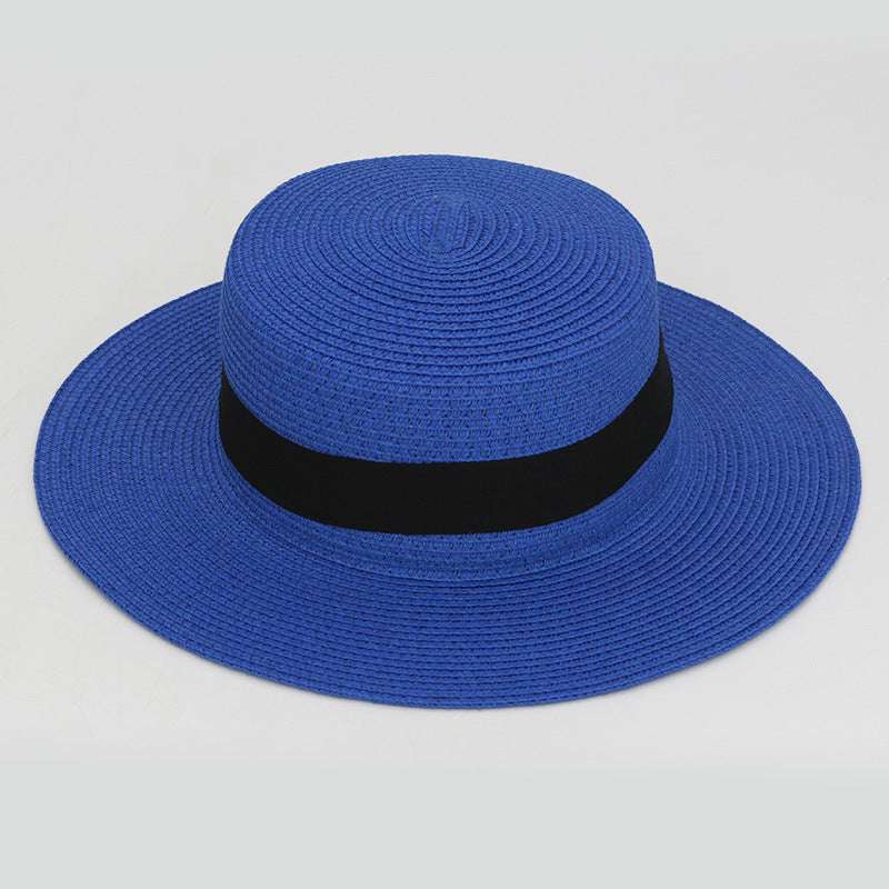 21 Color Square Buckle Dome Panama Lafite Flat Straw Hat - watkins innovators