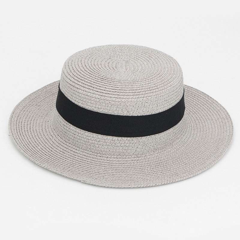21 Color Square Buckle Dome Panama Lafite Flat Straw Hat - watkins innovators
