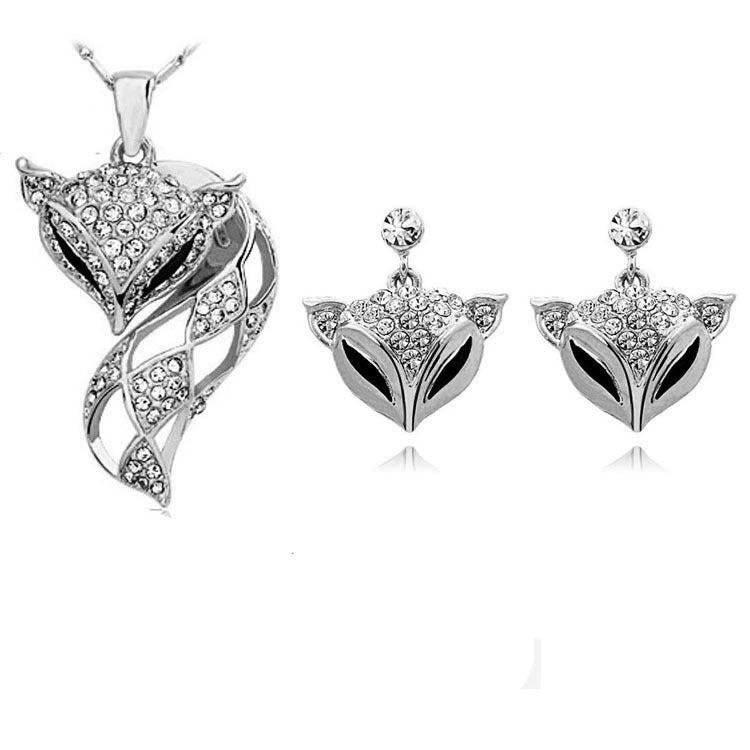 Fox necklace earring set - watkins innovators