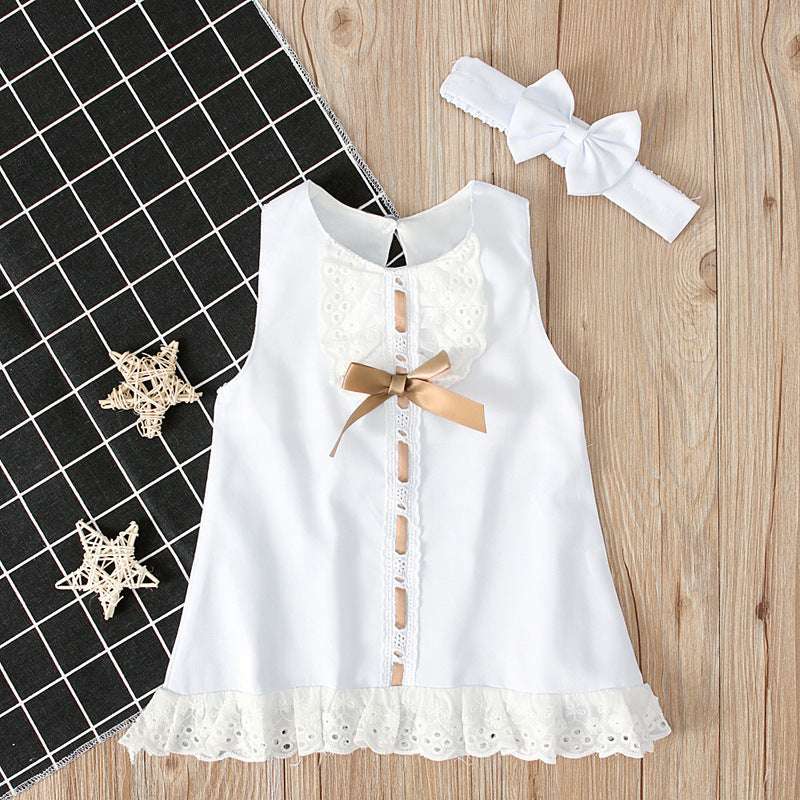 Girls baby sleeveless bow skirt - watkins innovators