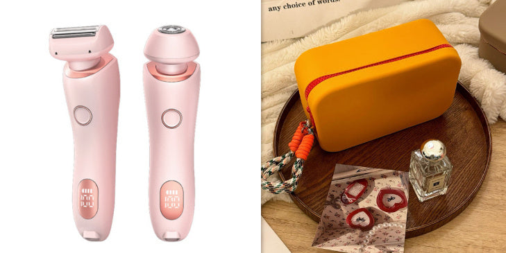 2 In 1 Hair Removal Epilator USB Rechargeable Trimmer Women Body Razor Face Leg Armpit Bikini Hand Pubic Shaver Hair Remover - watkins innovators