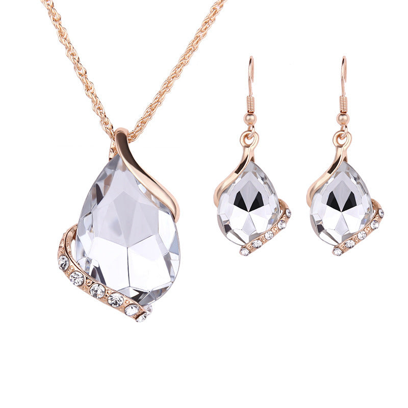 Water Drop Necklace Earring Set - watkins innovators