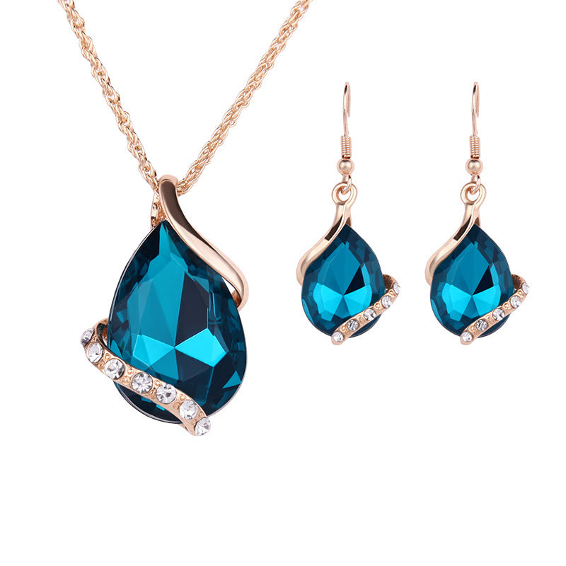 Water Drop Necklace Earring Set - watkins innovators