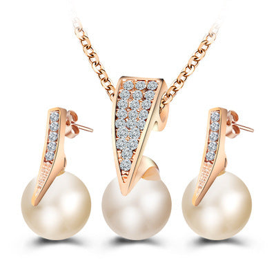 2-piece faux pearl necklace set - watkins innovators