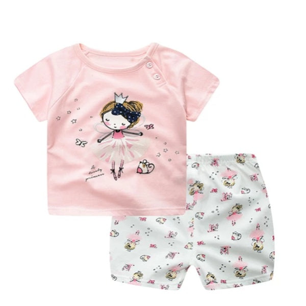 Cartoon Clothing Baby Boy Summer Clothes T-shirt Baby Girl Casual Clothing Sets - watkins innovators