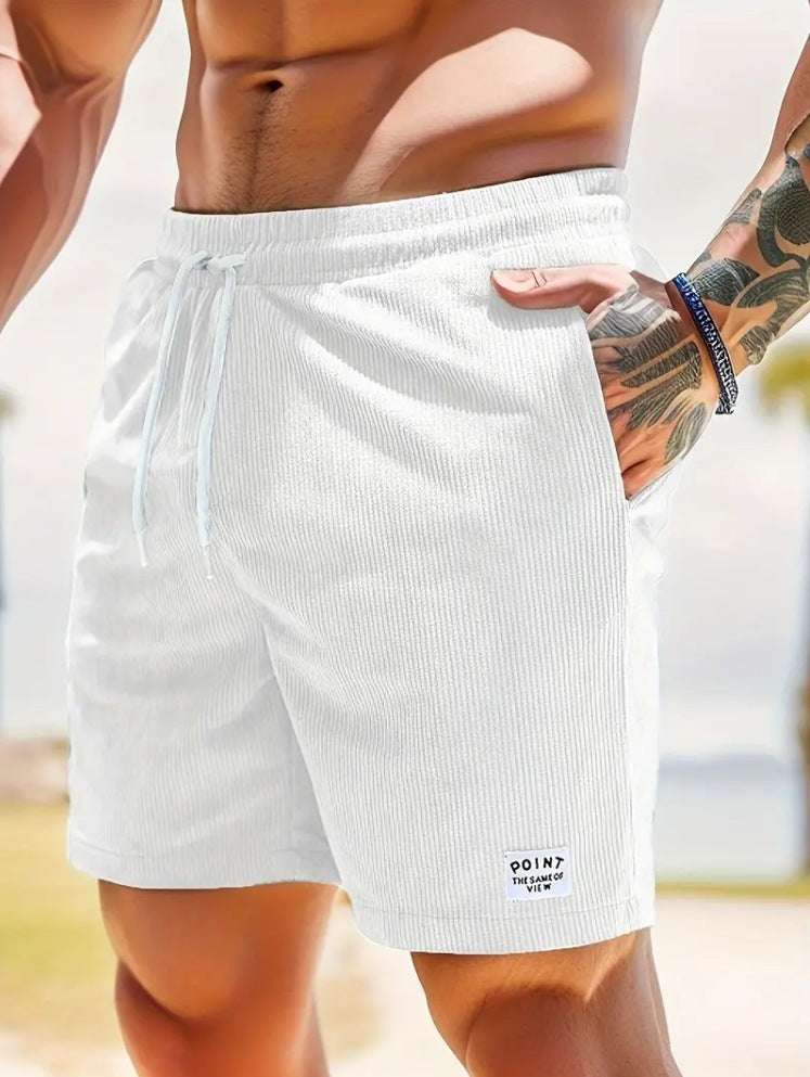 Lace-up Drawstring Shorts Summer Corduroy Sports Short Pants Mens Clothing - watkins innovators