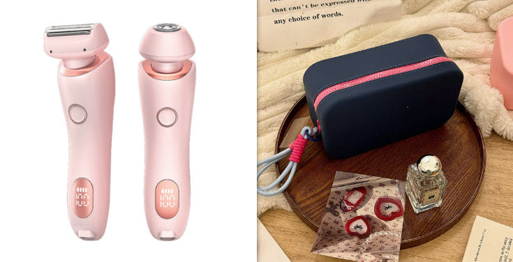 2 In 1 Hair Removal Epilator USB Rechargeable Trimmer Women Body Razor Face Leg Armpit Bikini Hand Pubic Shaver Hair Remover - watkins innovators