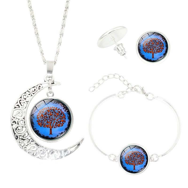 Tree of Life Time Gemstone Stud Earrings - watkins innovators