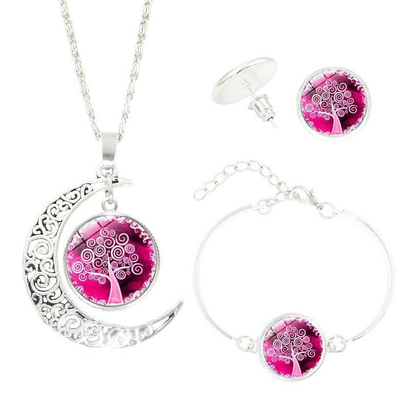 Tree of Life Time Gemstone Stud Earrings - watkins innovators