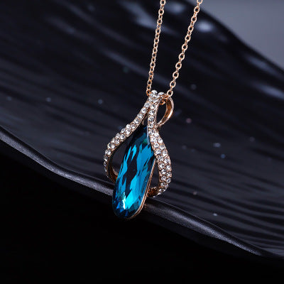 Gold-plated diamond earrings pendant set - watkins innovators