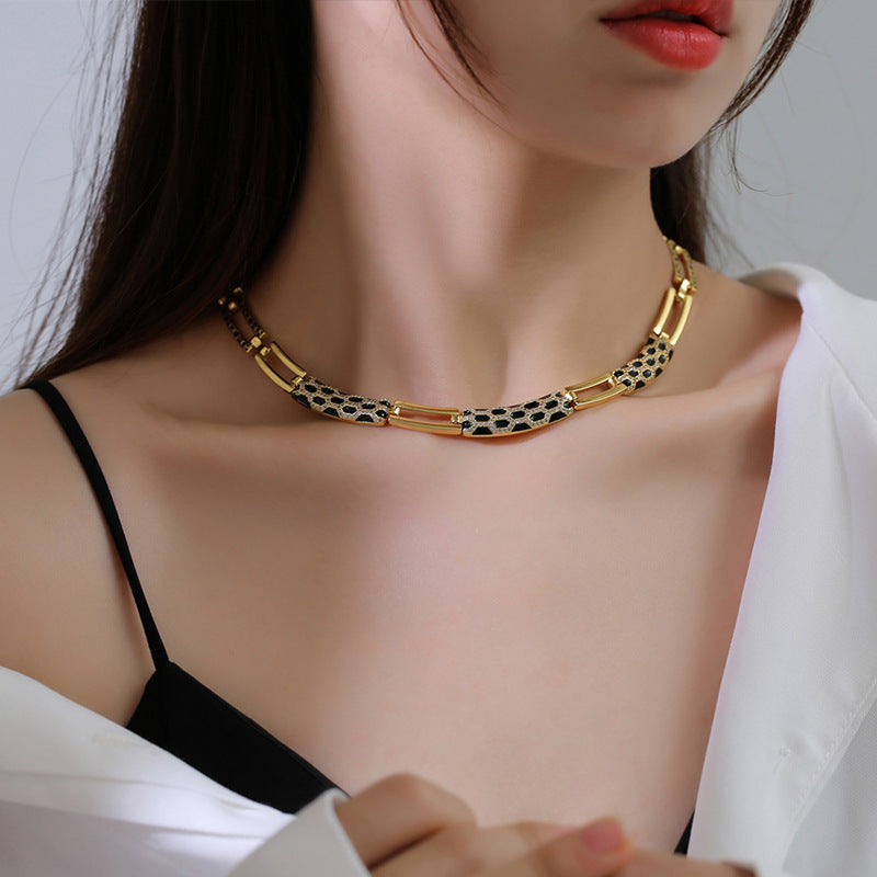 New Korean style diamond earring necklace set - watkins innovators