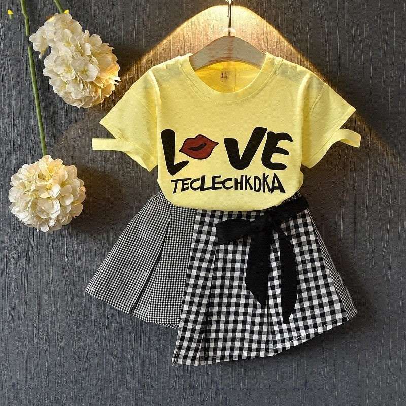 Kids Baby Girls Clothing Sets Summer TShirtsskirt Clothes - watkins innovators
