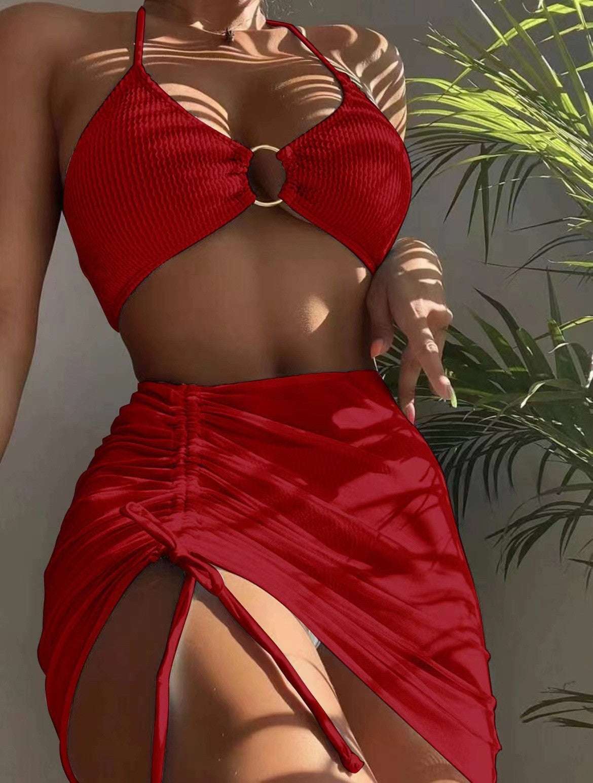3pcs Halter Bikini Summer Fashion Personalized Three-point Beach Swimsuit For Women - watkins innovators