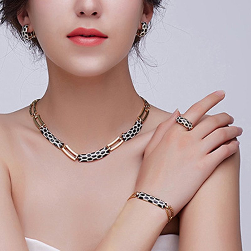 New Korean style diamond earring necklace set - watkins innovators
