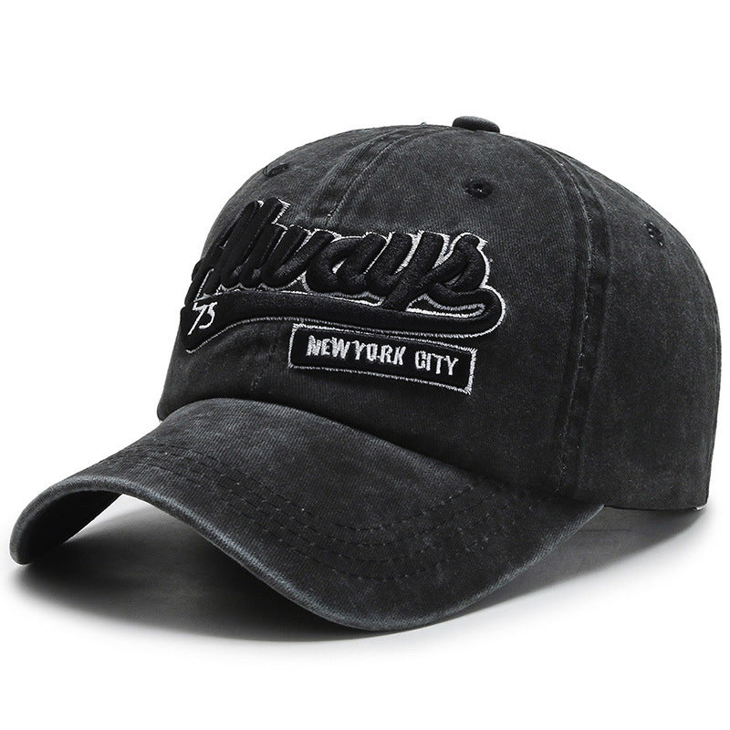 Washed denim casual baseball cap - watkins innovators