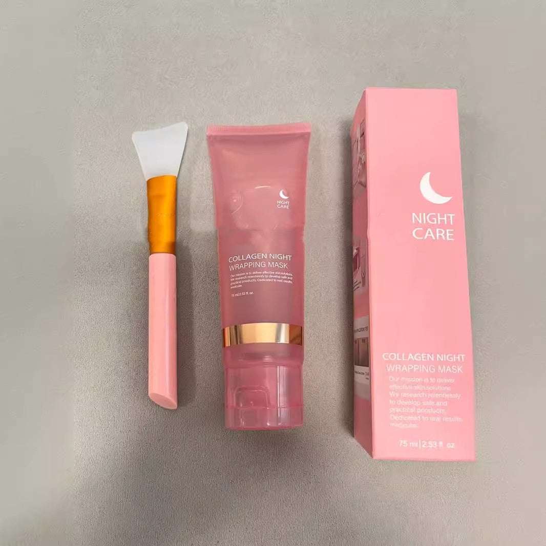 Face Night Mask Collagen Wrapping Mask Natural Ingredients Firming Elasticity & Hydration Anti-wrinkle For Skin Care - watkins innovators