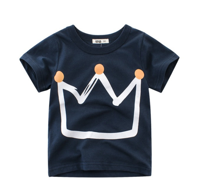 Children's Wear Summer New Korean Children's Boys Cotton T-shirt Men's Treasure In Children's Short Sleeves - watkins innovators