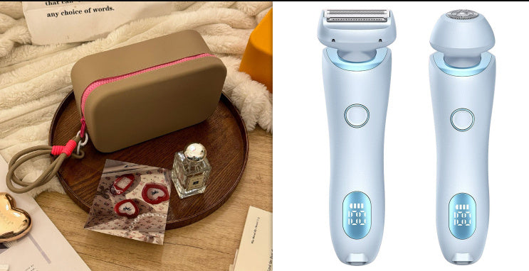 2 In 1 Hair Removal Epilator USB Rechargeable Trimmer Women Body Razor Face Leg Armpit Bikini Hand Pubic Shaver Hair Remover - watkins innovators