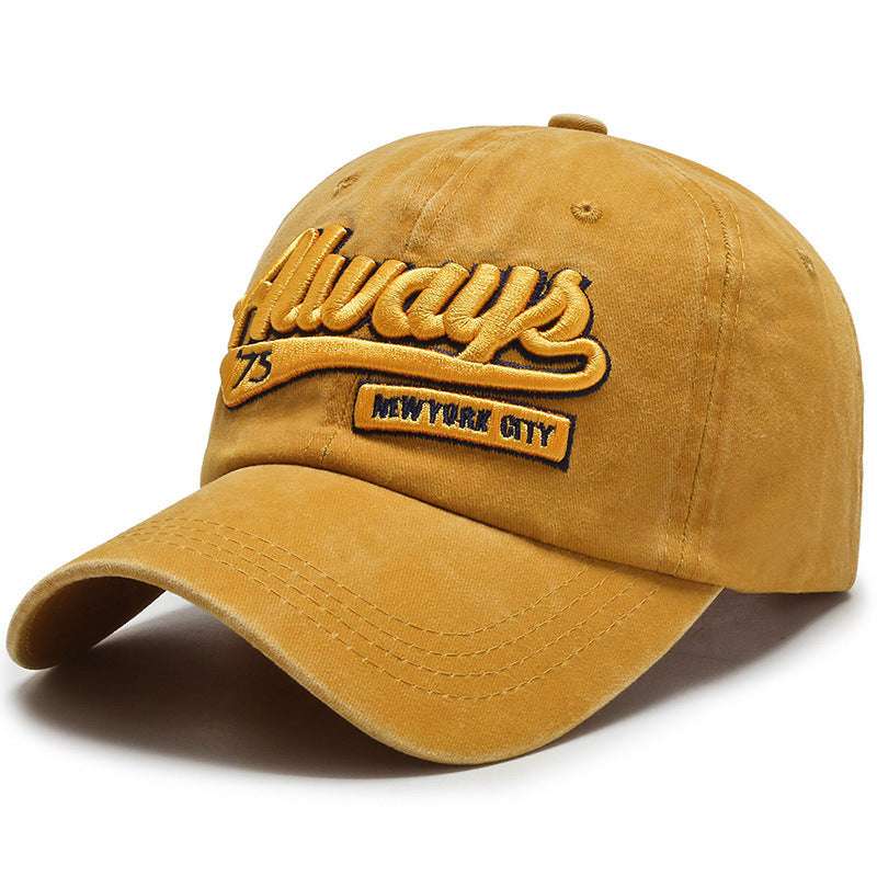 Washed denim casual baseball cap - watkins innovators