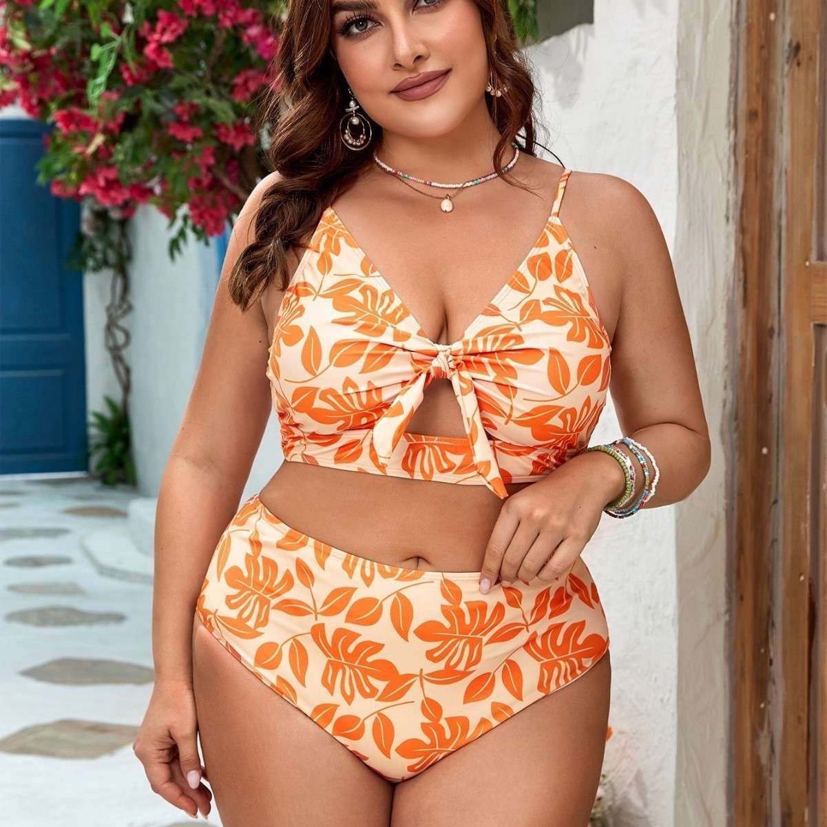 Fat Woman Cross-border Printed Bikini - watkins innovators