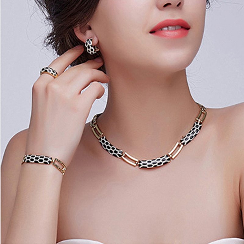 New Korean style diamond earring necklace set - watkins innovators
