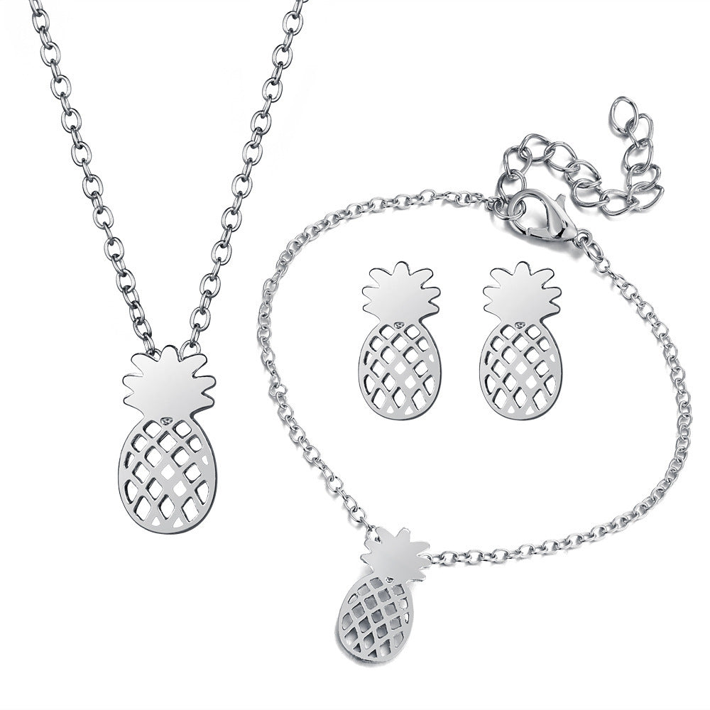 Hollow Pineapple Stud Earrings Set - watkins innovators