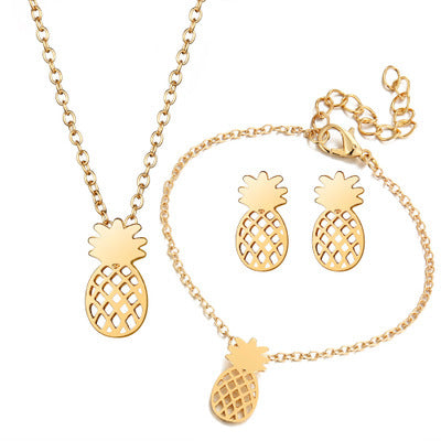 Hollow Pineapple Stud Earrings Set - watkins innovators