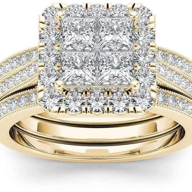 Gold-plated Inlaid Zircon Ring For Women - watkins innovators