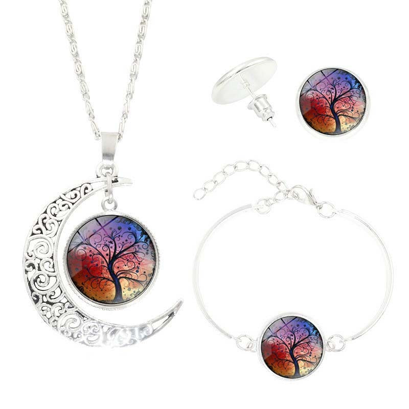 Tree of Life Time Gemstone Stud Earrings - watkins innovators