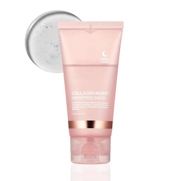 Face Night Mask Collagen Wrapping Mask Natural Ingredients Firming Elasticity & Hydration Anti-wrinkle For Skin Care - watkins innovators